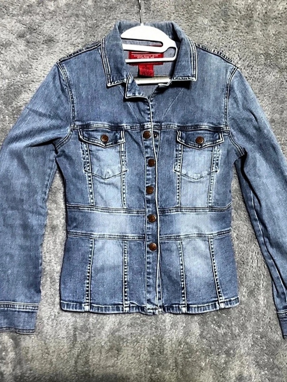 Hot Kiss Denim Jean Jacket Size Medium Like New Y2K
